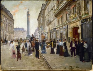 SORTIE DES OUVRIERES DE LA MAISON PAQUIN, RUE DE LA PAIX