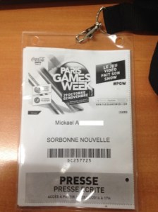 Le fameux Pass Presse. 